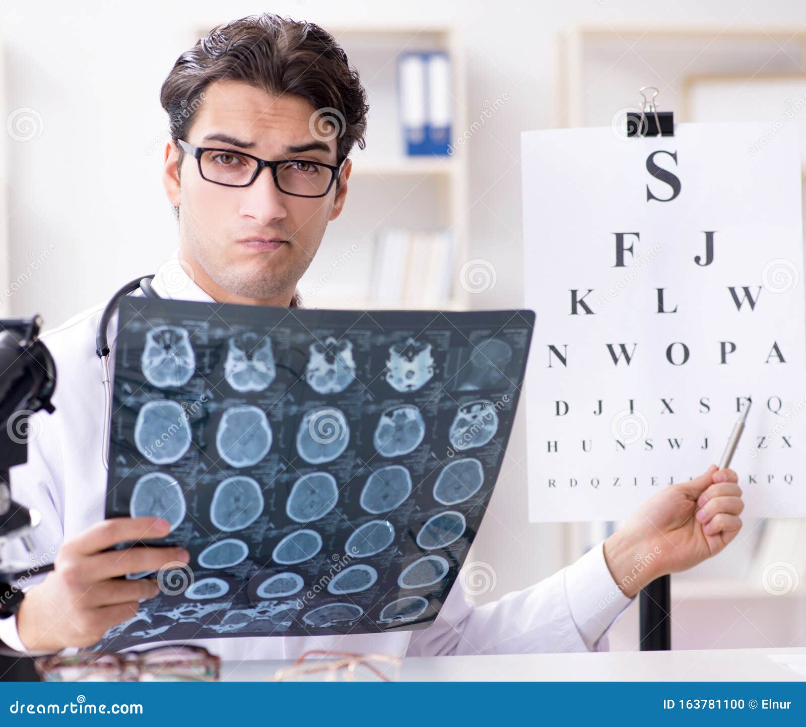 Eye Doctor in Medical Concept Stock Photo Image of optometry