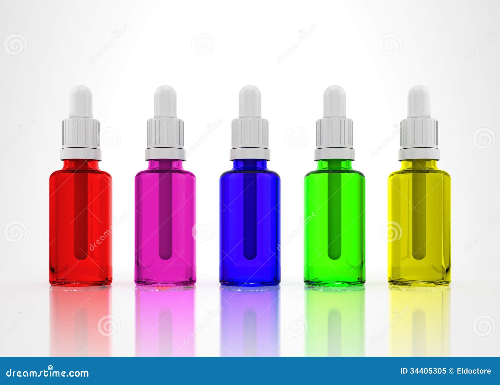 Eye Dropper Bottles Isolated Stock Image Image of shot, object 34405305