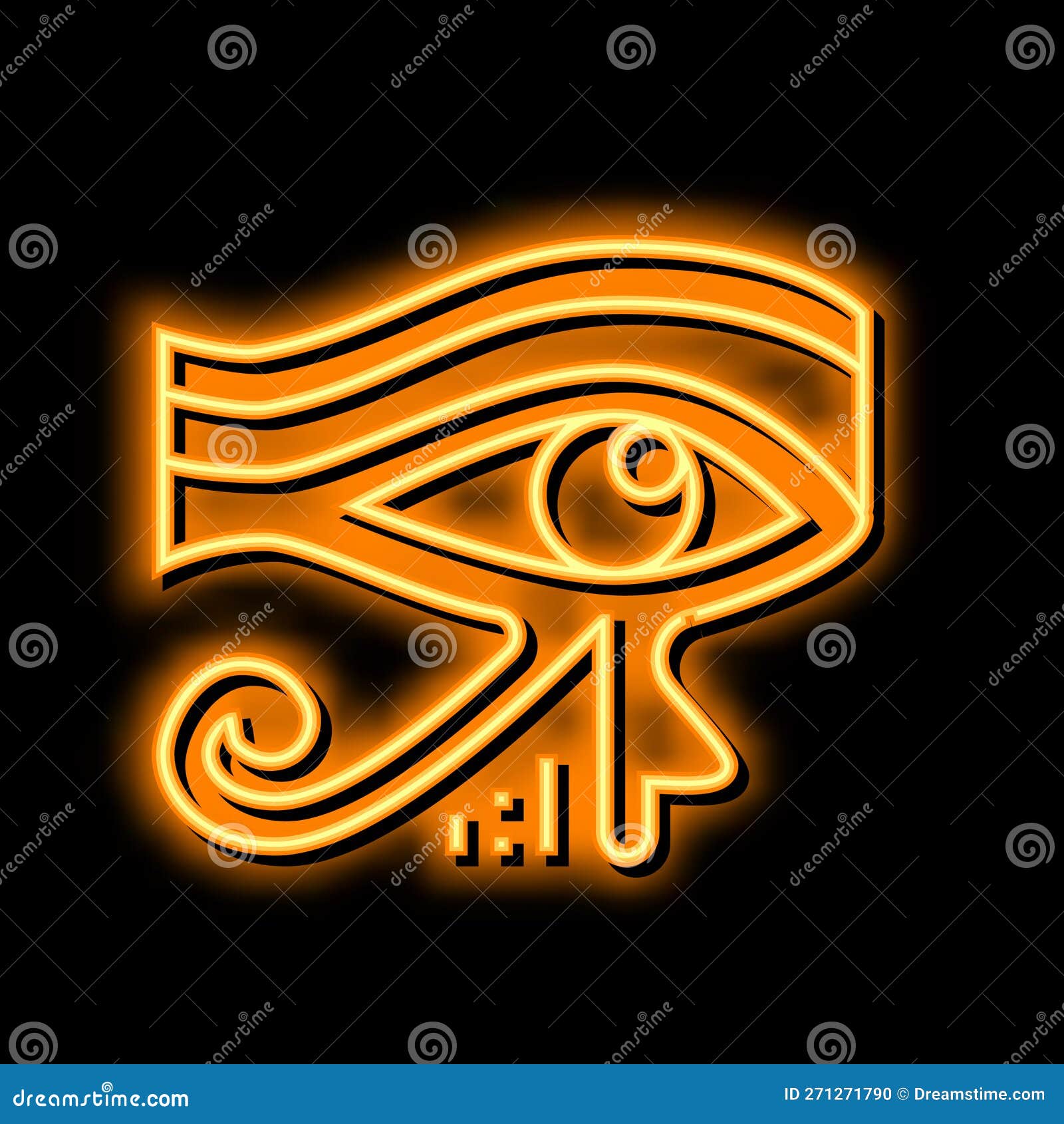 Eye Egypt Neon Glow Icon Illustration Stock Vector Illustration of