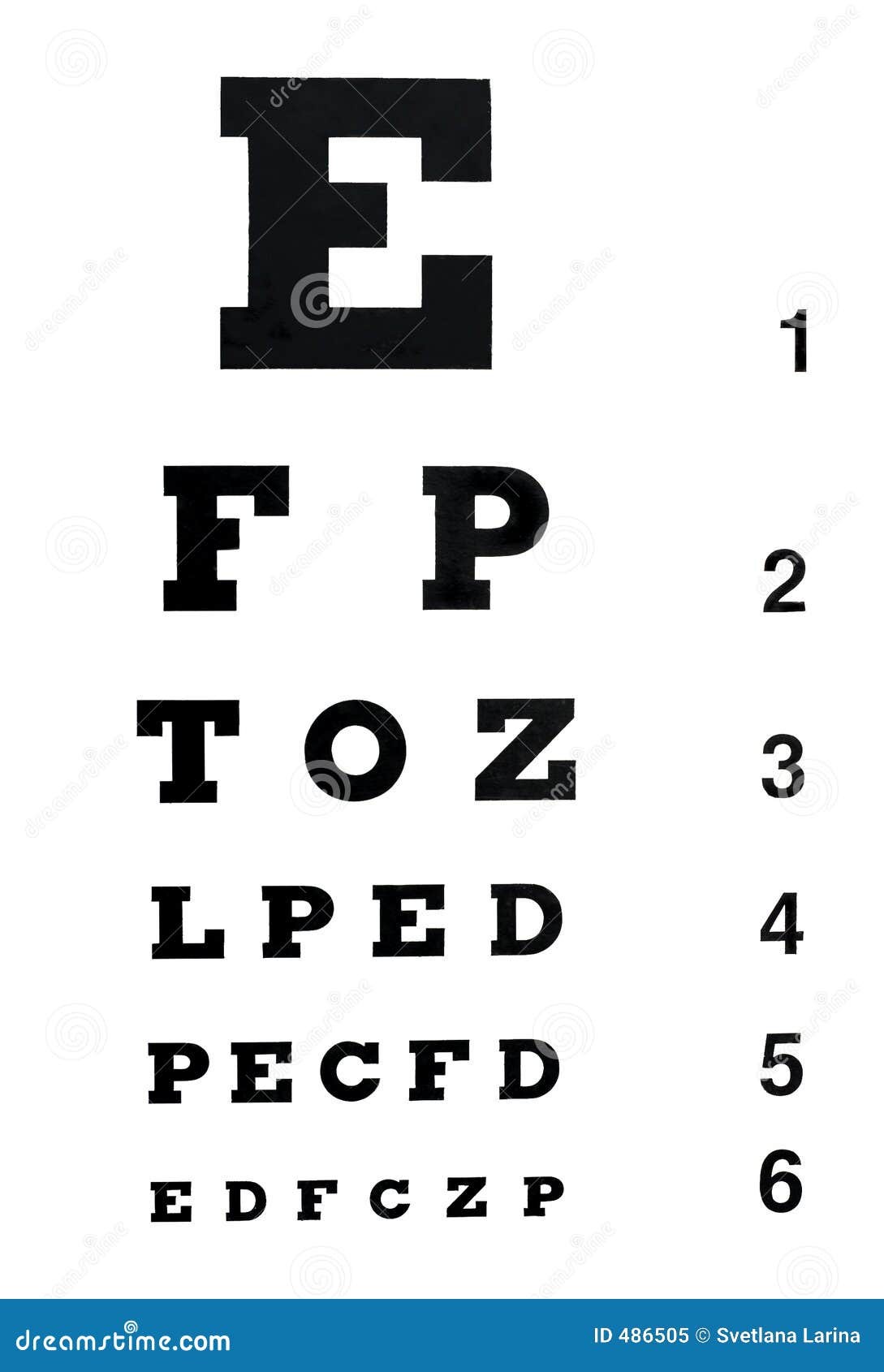 Optical Eye Test Chart