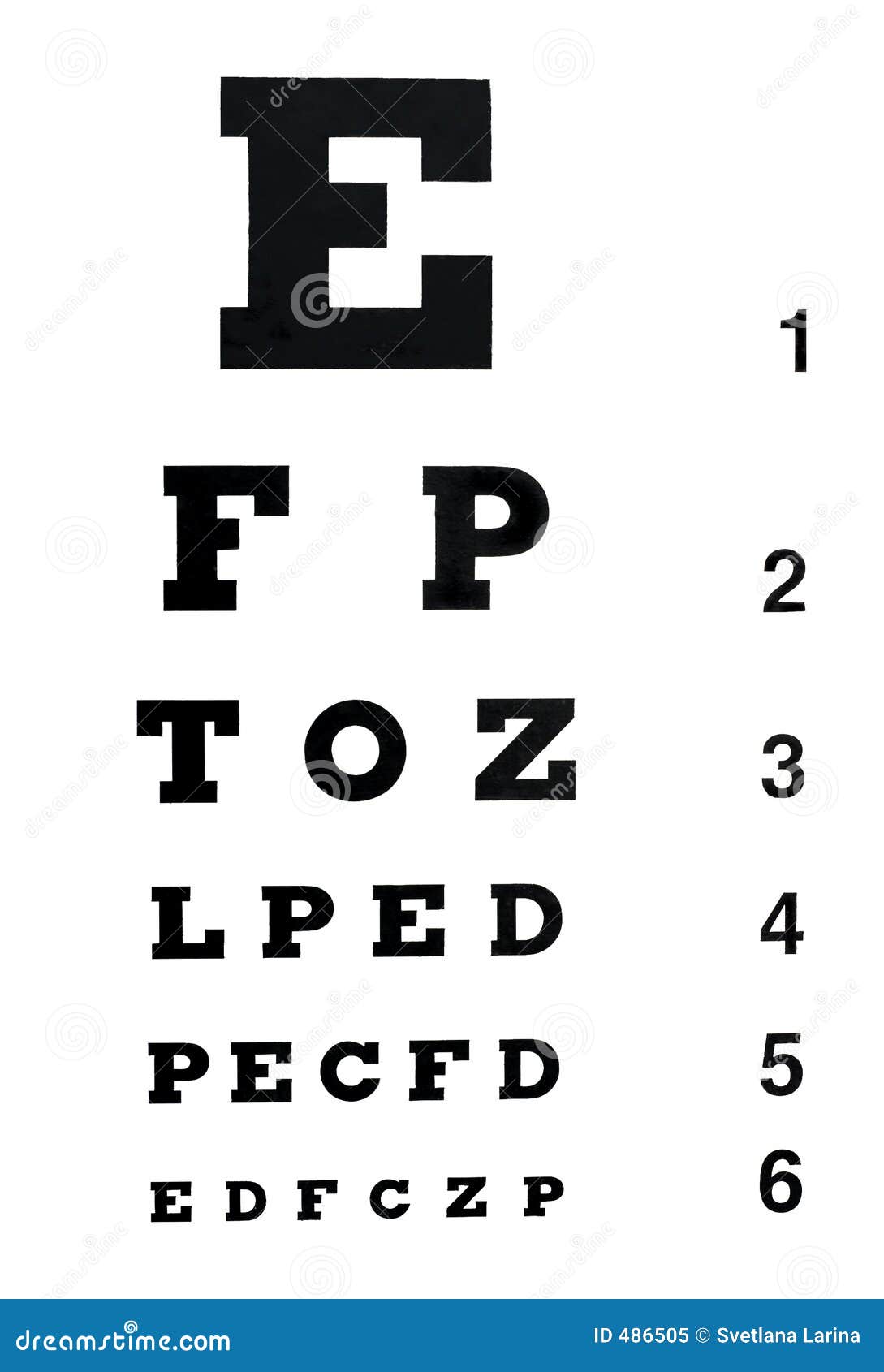 Eye Exam Test Chart