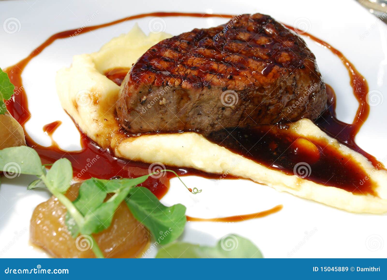 Eye Fillet Steak stock image. Image of puree, cuisine 15045889