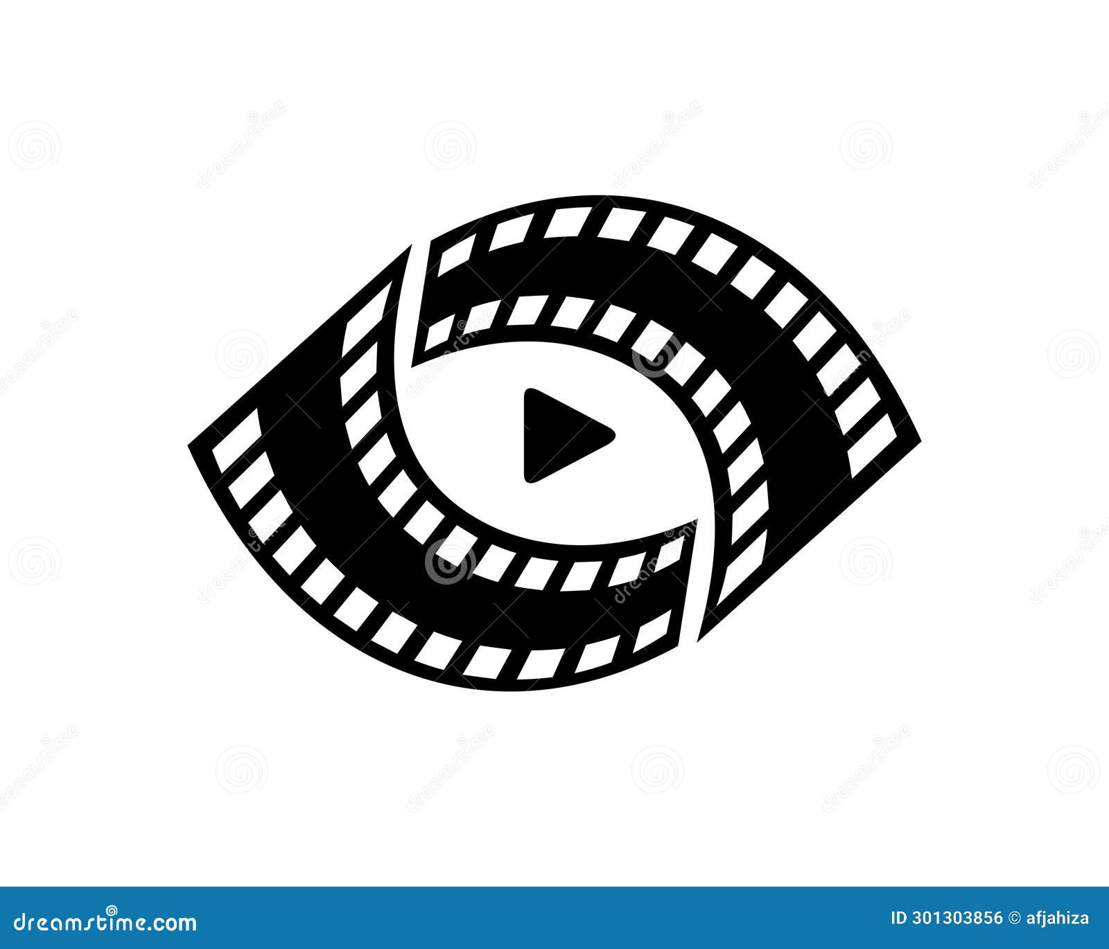 Eye Film Play Logo Icon Template Stock Vector Illustration of vision