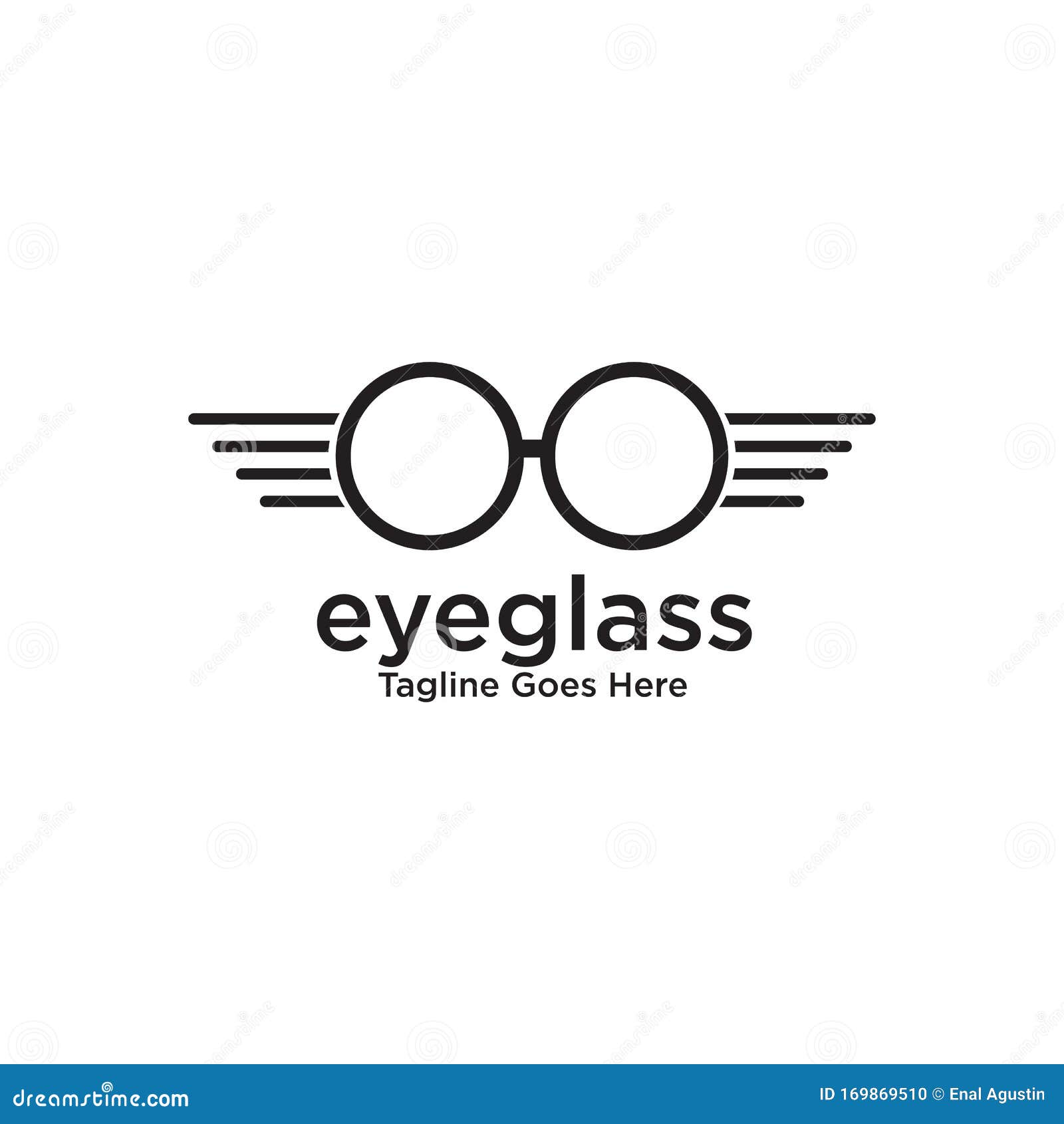 Eye Glasses Logo Design Vector Template Stock Vector Illustration of