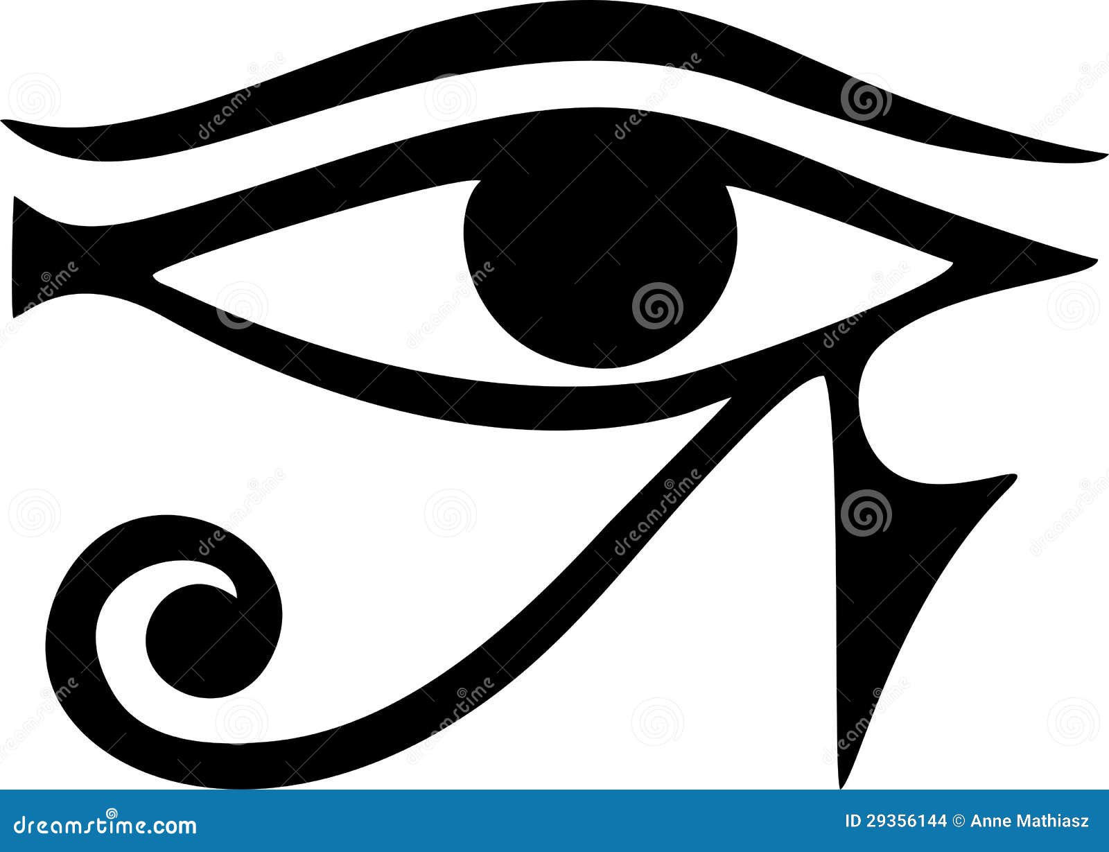 eye of horus - reverse eye of thoth