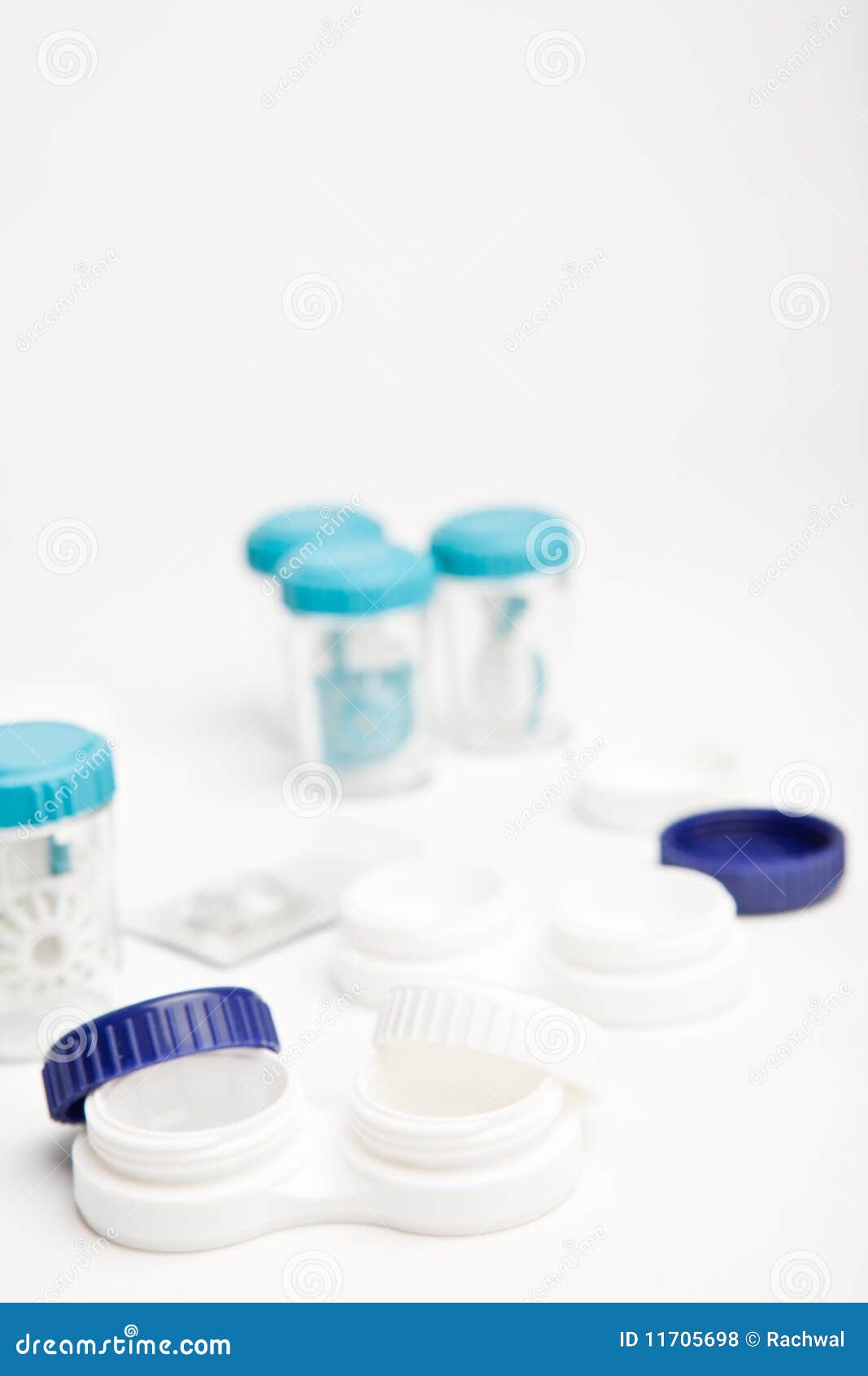 Eye Hygiene Care Set of Contact Lens Cases Stock Photo Image of