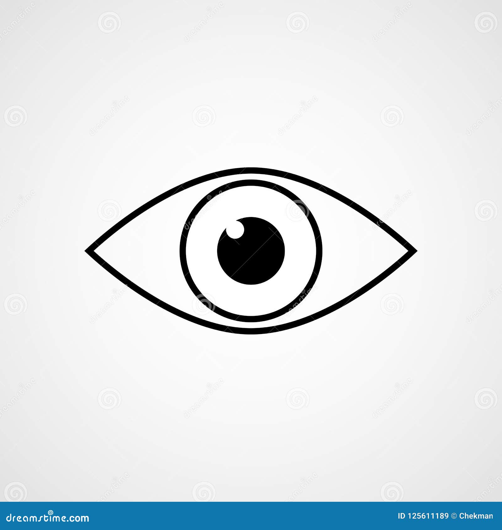 Eye Icon. Vector Illustration Stock Illustration Illustration of