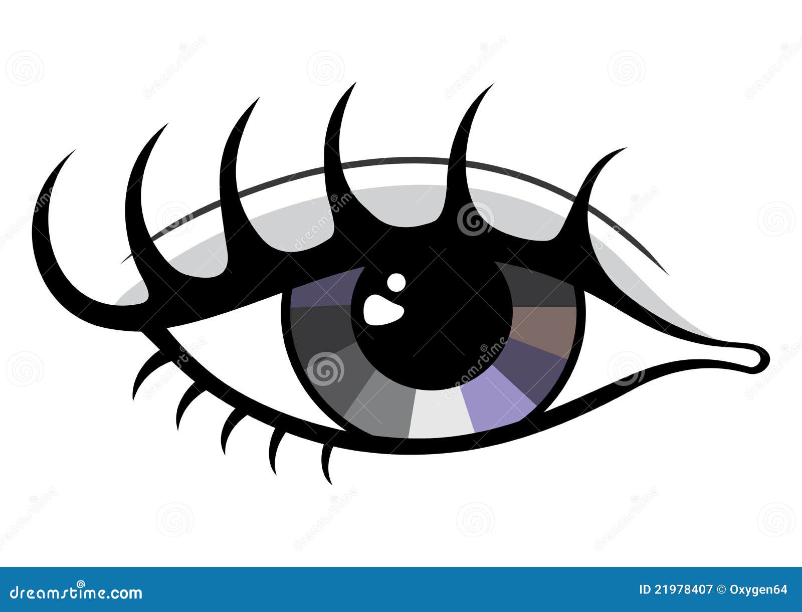 Eye illustration stock vector. Illustration of eyebrows - 21978407