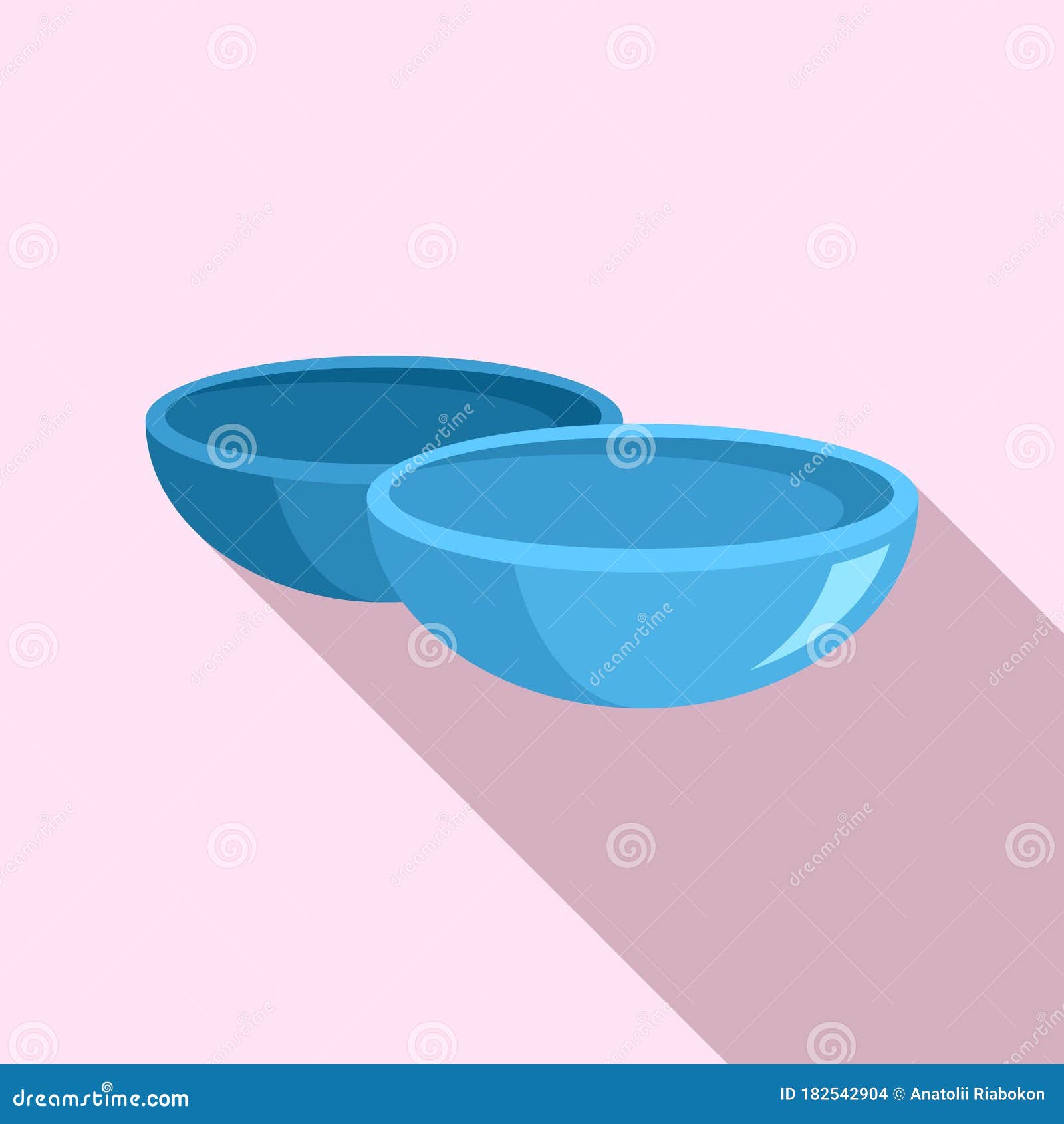 Eye Lenses Icon, Flat Style Stock Vector Illustration of sight
