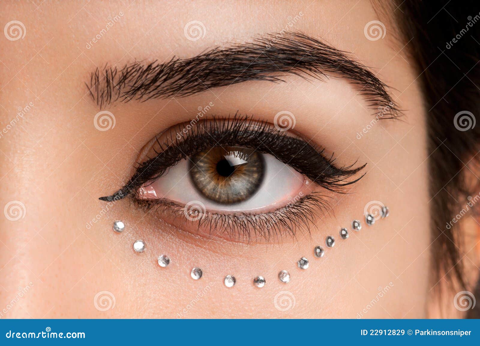 Eye Make Up stock image. Image of eyebrows, gems, beautiful 22912829