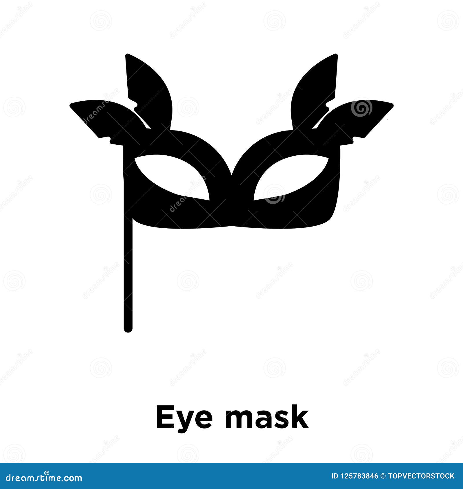 Eye Mask Icon Vector Isolated On White Background Logo Concept