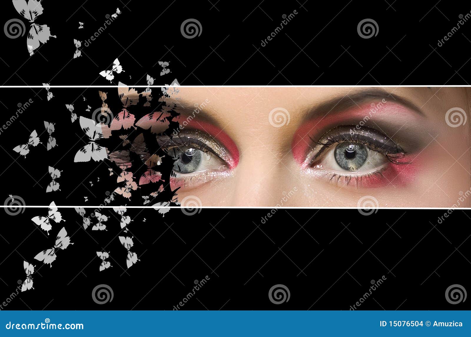Eye motion stock photo. Image of eyelash, collage, conceptual 15076504