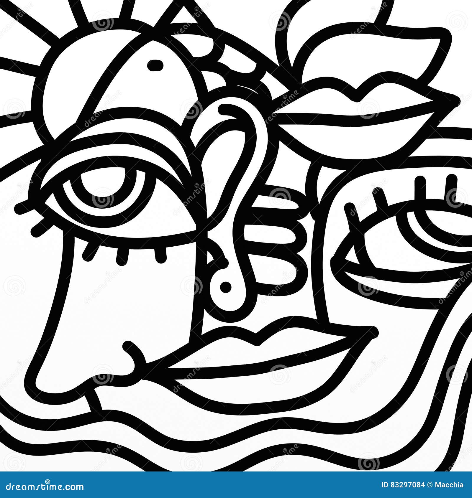 coloring pages of eyes nose and mouth