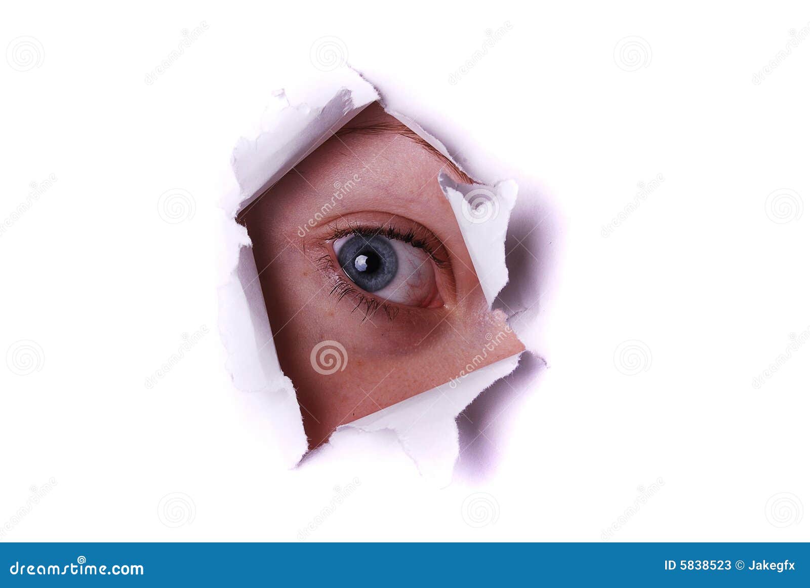 Eye Peeking Through A Hole Stock Photos Image 5838523