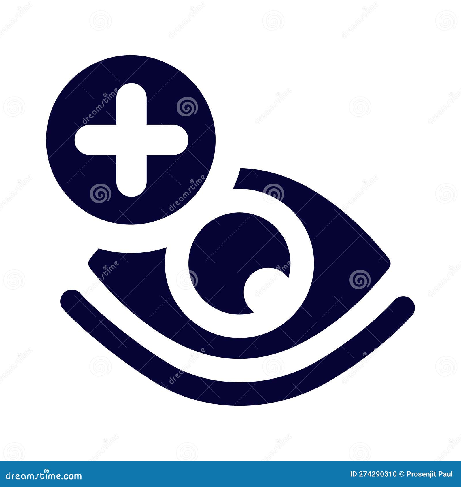 Eye, Plus, Medical, Medical Eye Treatment Icon Stock Vector