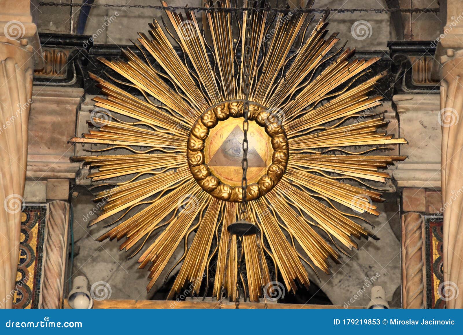 Eye of Providence in the Church of the Holy Sepulcher in Jerusalem , Israel  Stock Image - Image of character, mystical: 179219853