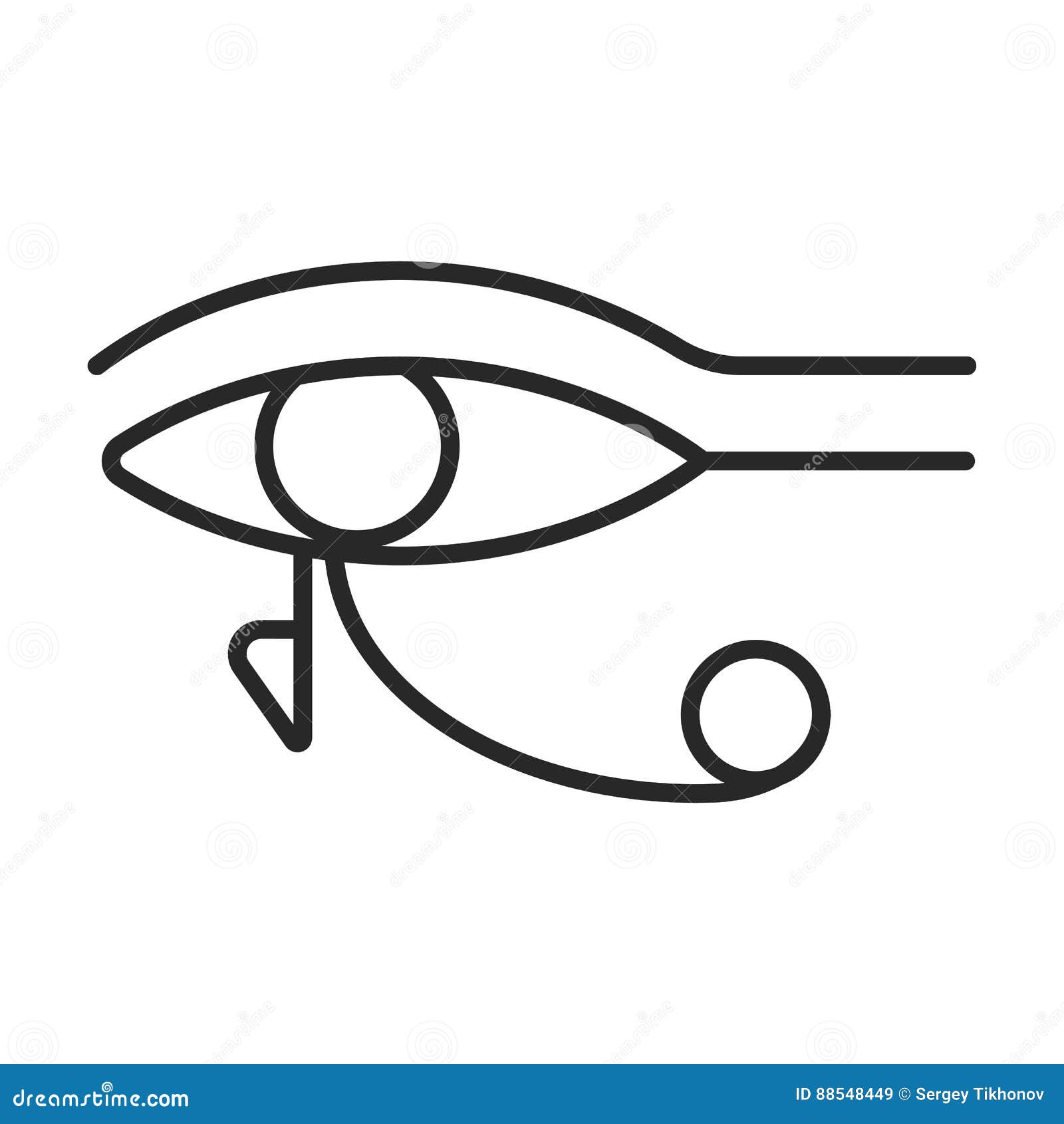 Eye Of Ra Or Eye Of Horus Symbol Icon Stock Illustration