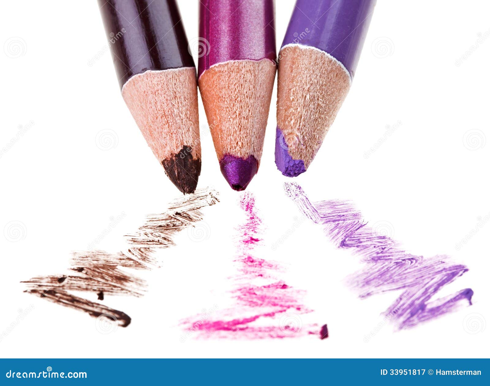 Eye Shadow Makeup Pencil with Stroke Sample Stock Image Image of