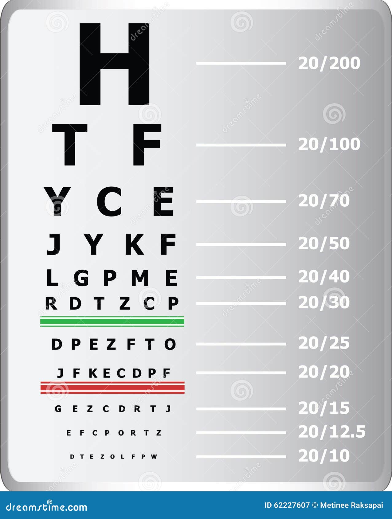 20 40 Vision Test Chart