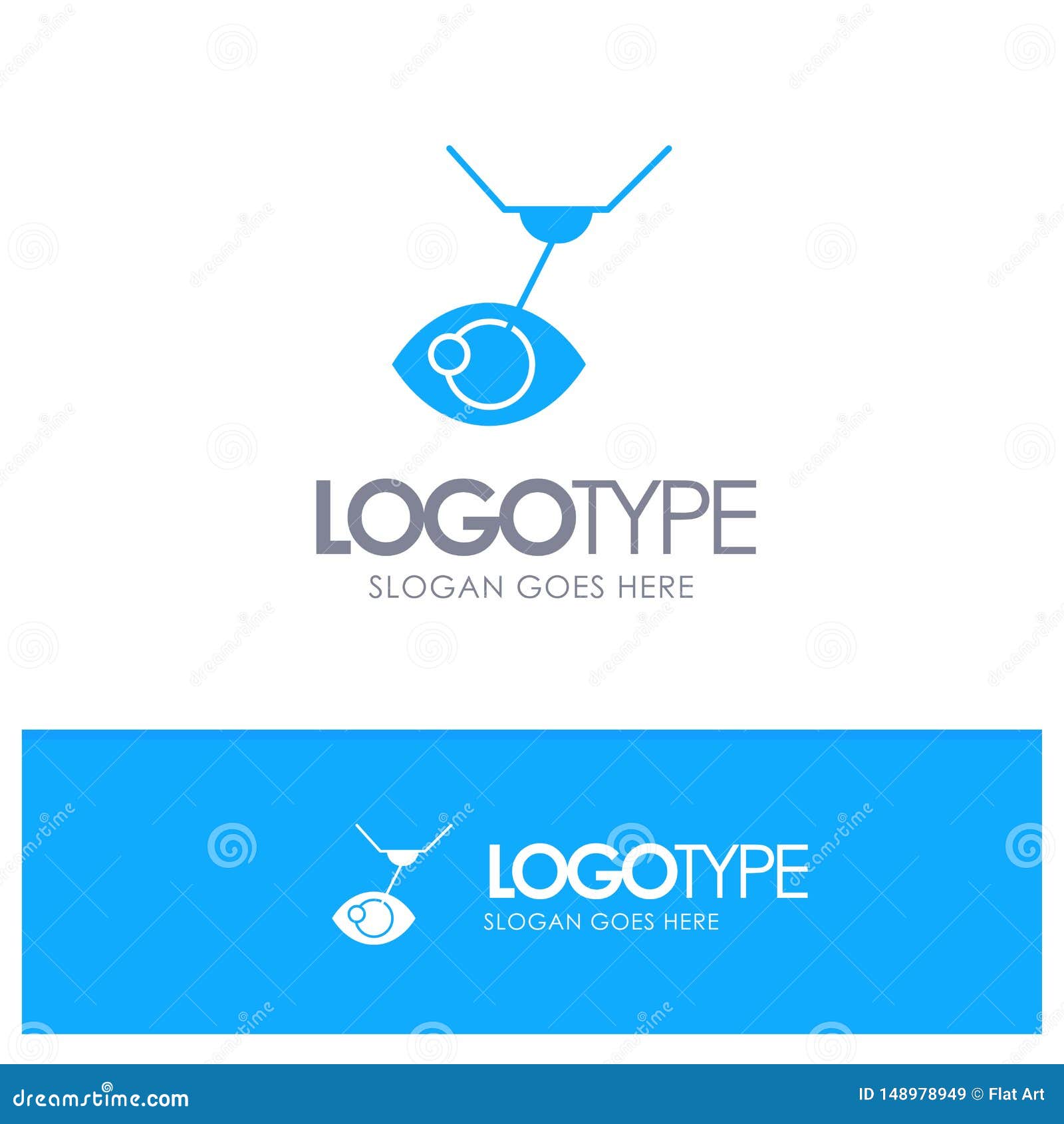 eye surgery, eye treatment, laser surgery, lasik blue solid logo with place for tagline