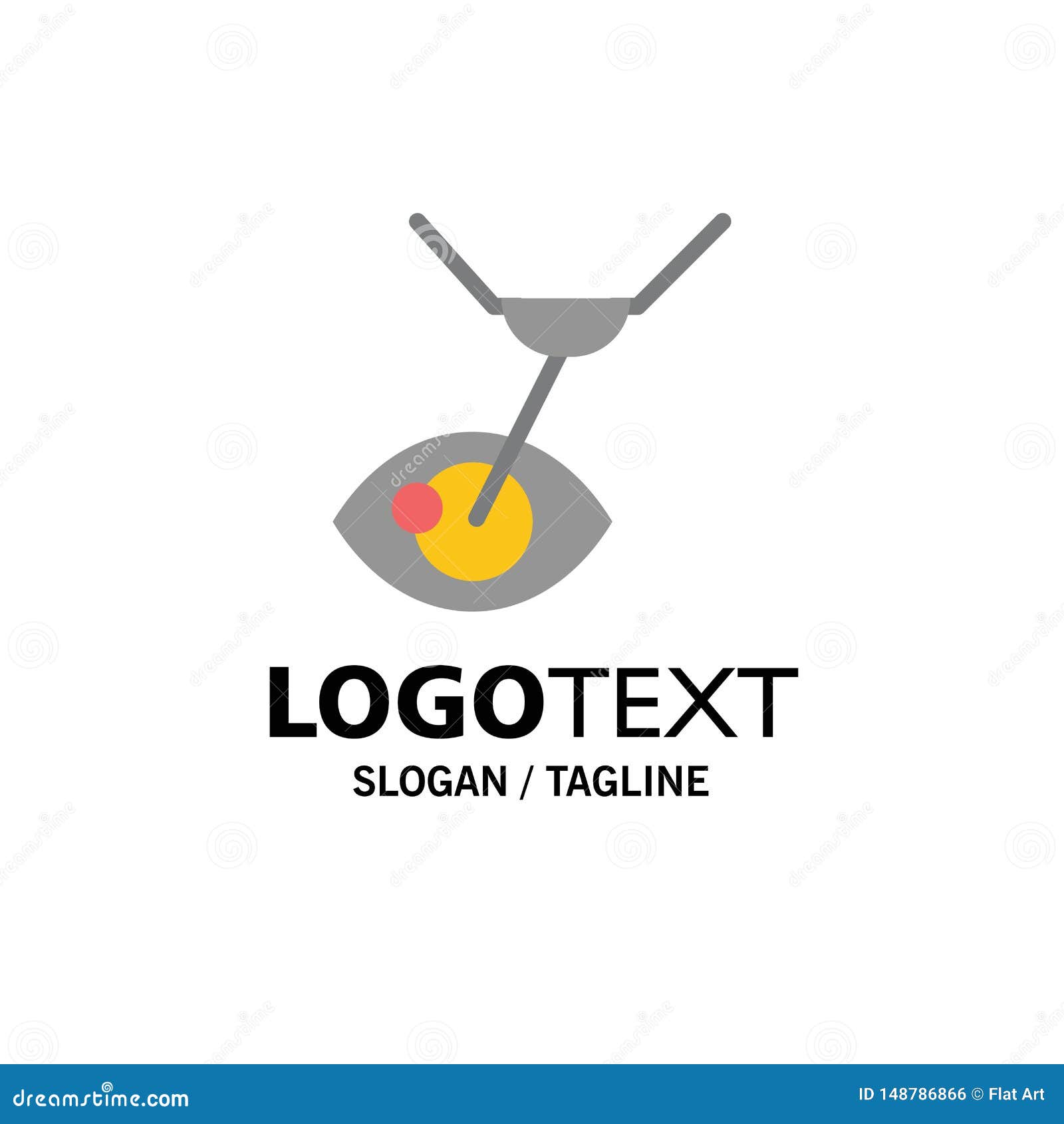 eye surgery, eye treatment, laser surgery, lasik business logo template. flat color