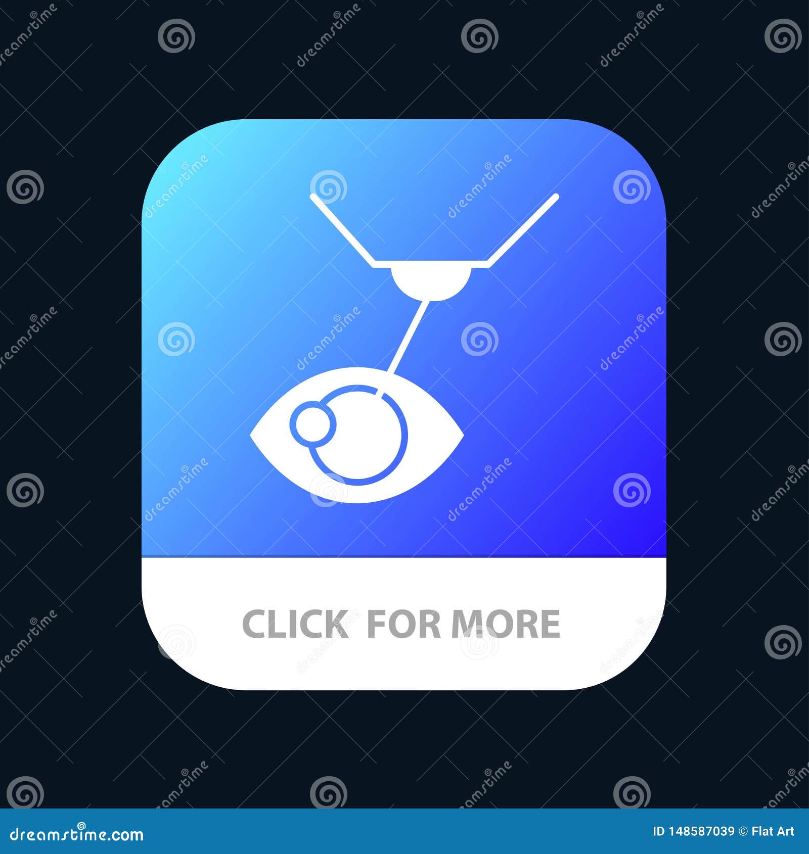 eye surgery, eye treatment, laser surgery, lasik mobile app button. android and ios glyph version