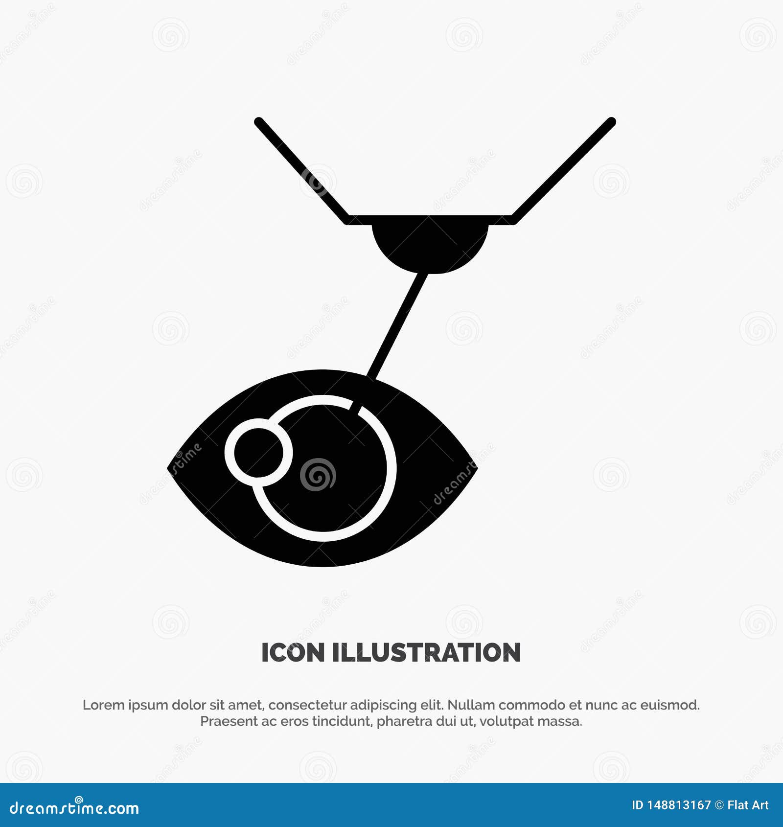 eye surgery, eye treatment, laser surgery, lasik solid glyph icon 