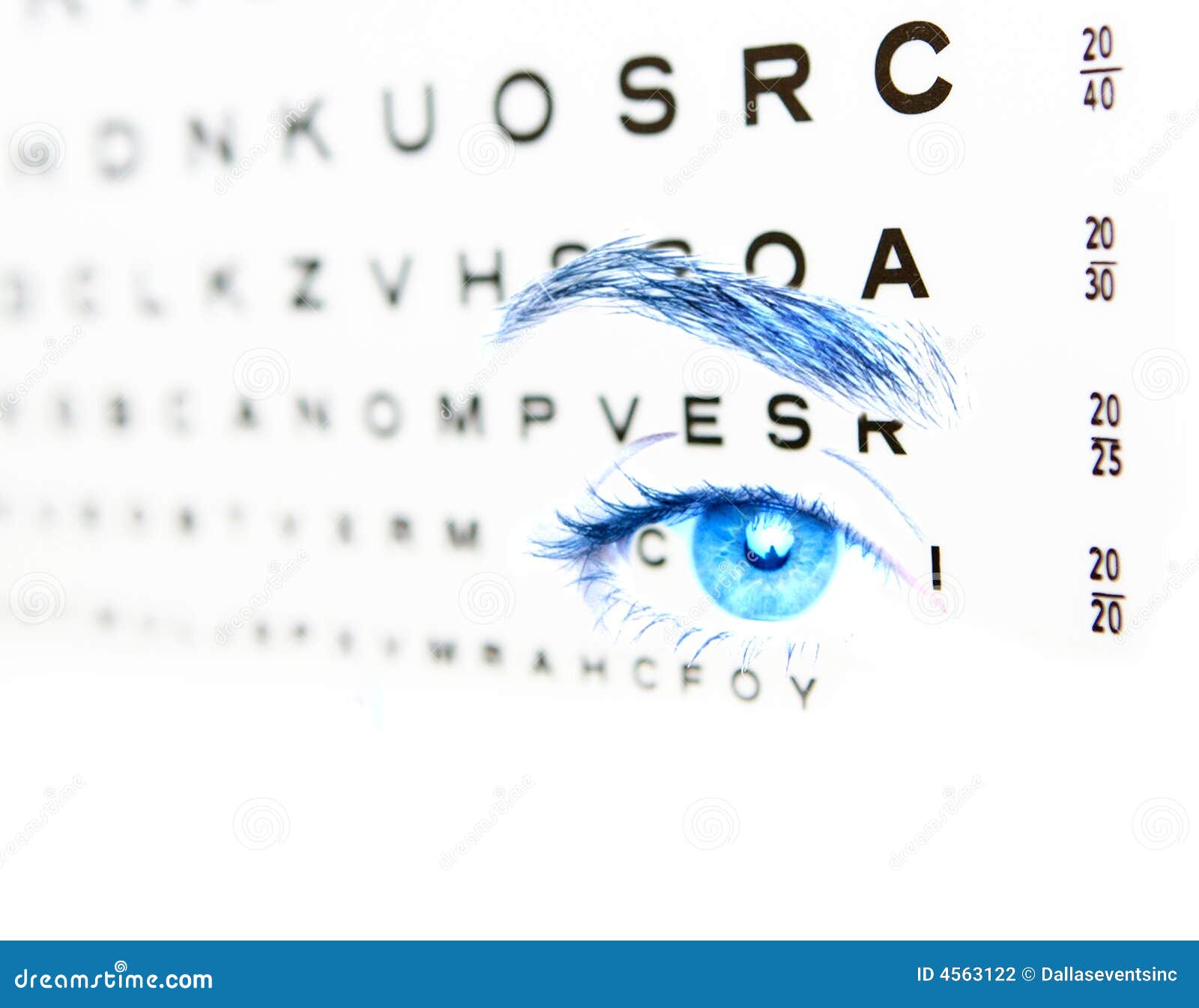 Eye Test for Blue Eyes 2020 Vision Stock Photo Image of chart