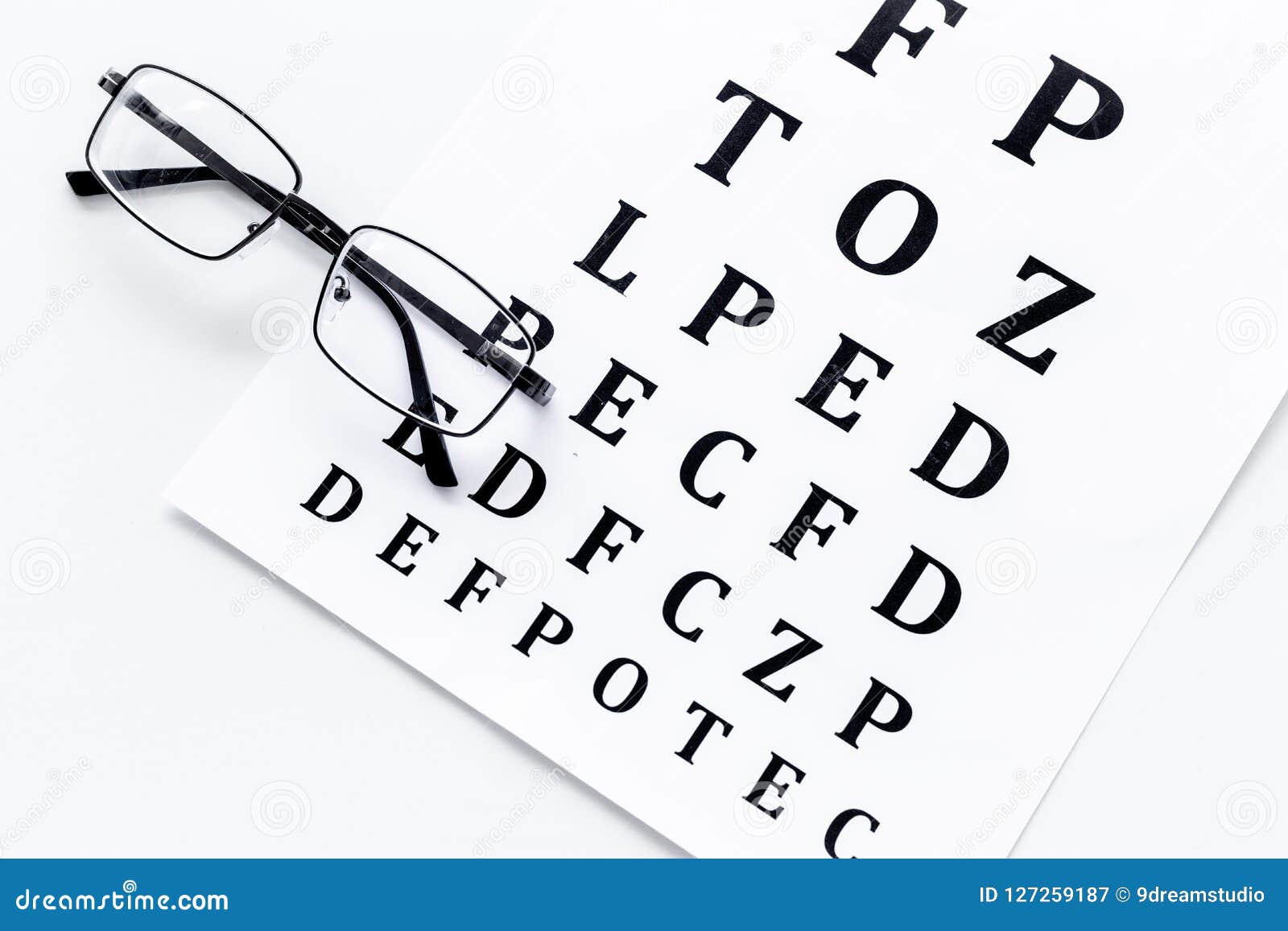 Eye Test, Eye Examination. Glasses with Transparent Optical Lenses ...