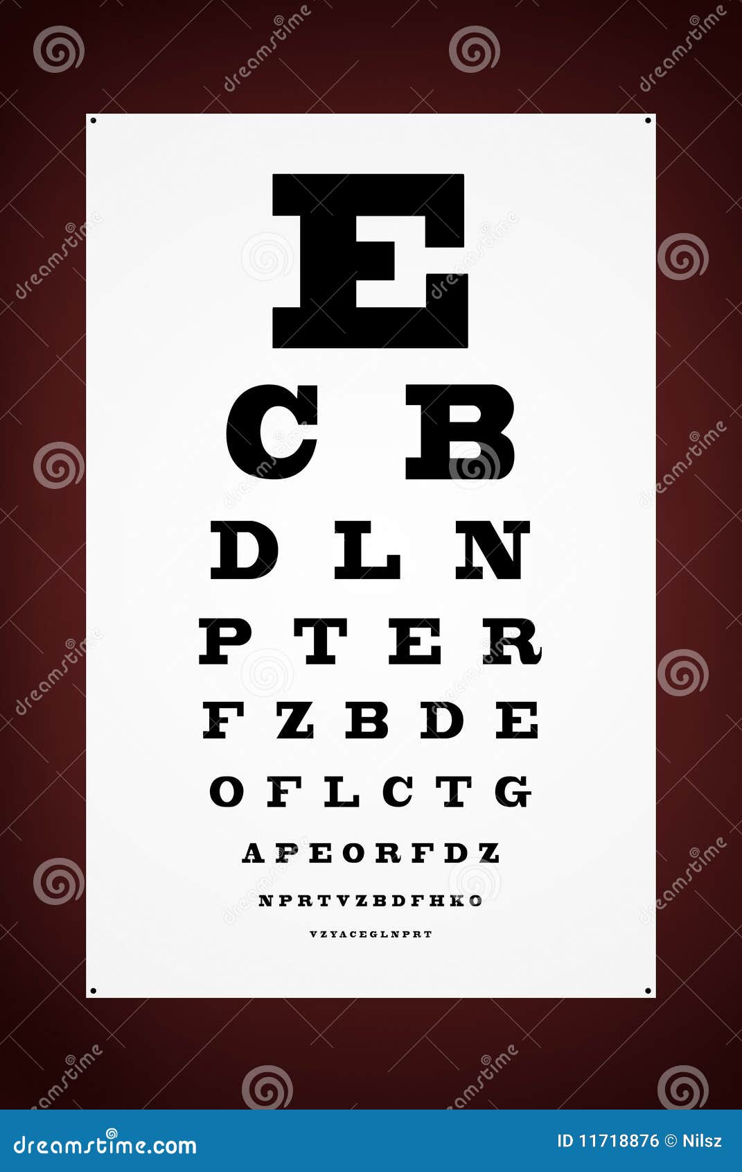 Eye Exam Chart Poster