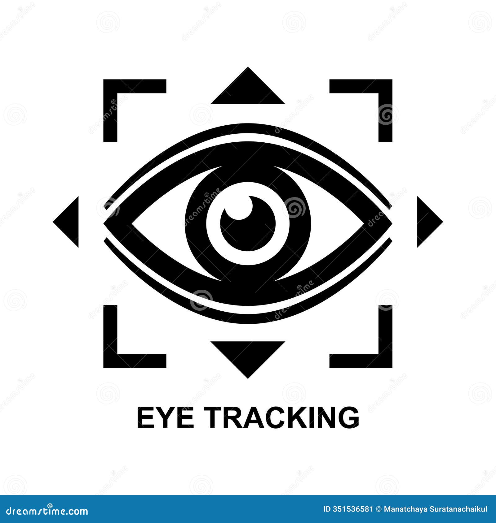 eye tracking icon  on background