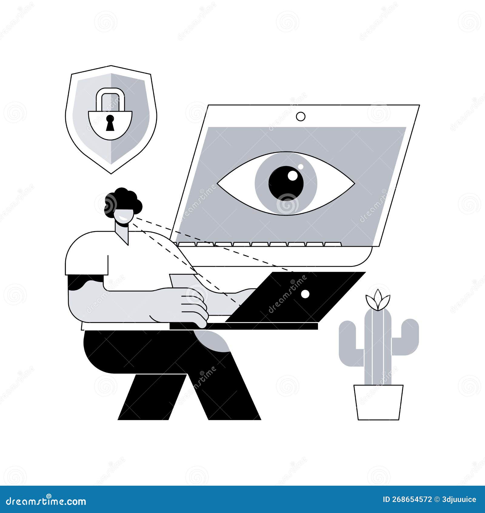 Eye Tracking Technology Abstract Concept Vector Illustration. Stock