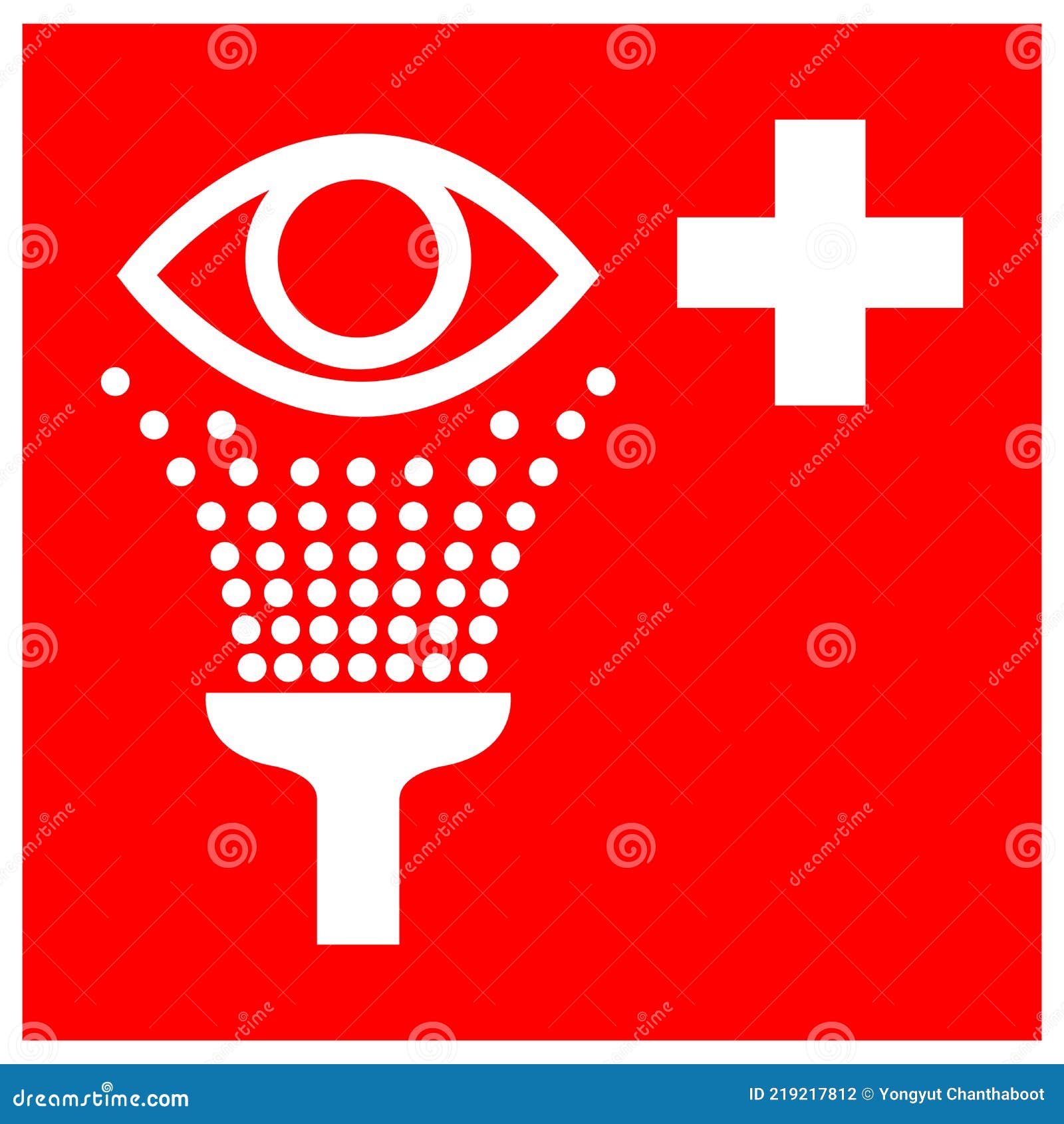 Eye Wash Station Symbol Sign, Vector Illustration, Isolate on White