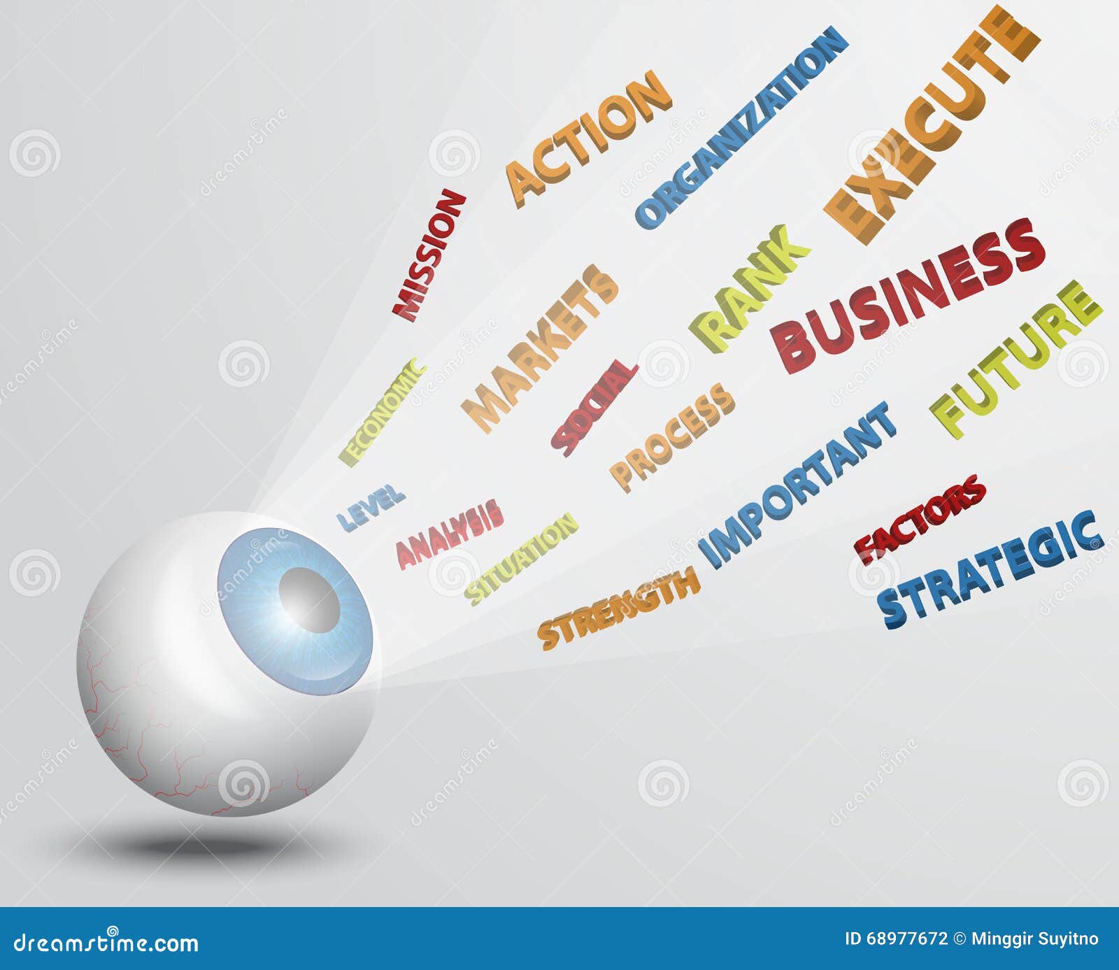 Eyeball icon with words stock vector. Illustration of idea 68977672