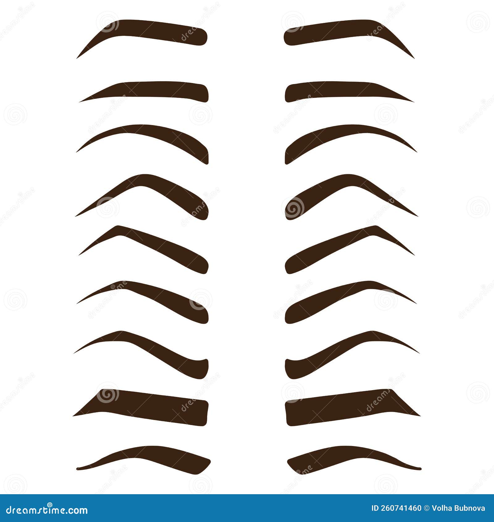 Eyebrow Shape Set. Different Types of Eyebrows. Makeup Tips. Eyebrow ...