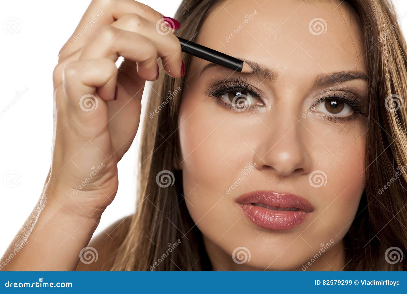 Eyebrows shaping stock image. Image of girl, isolated 82579299