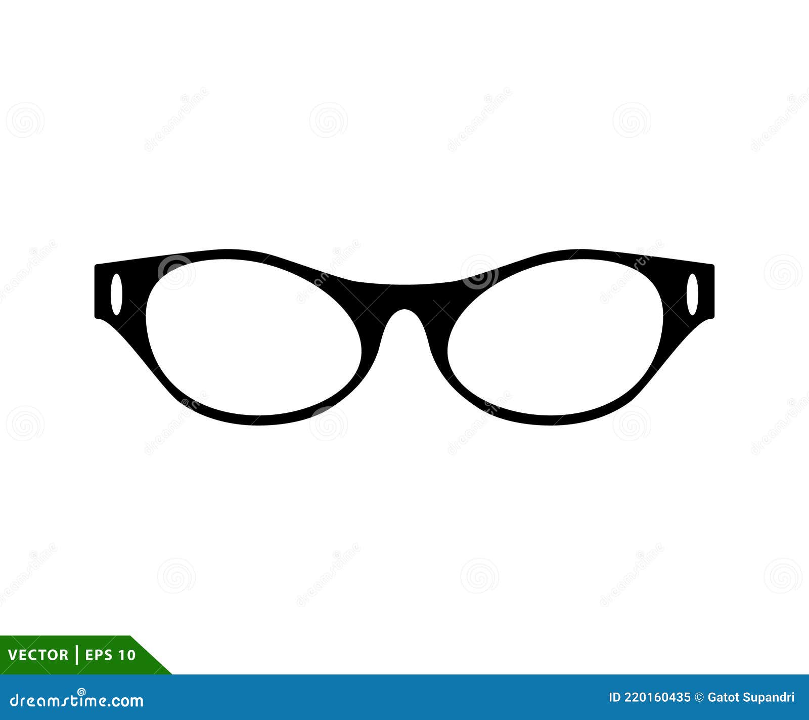 Eyeglass Icon Vector Logo Design Template Stock Vector Illustration