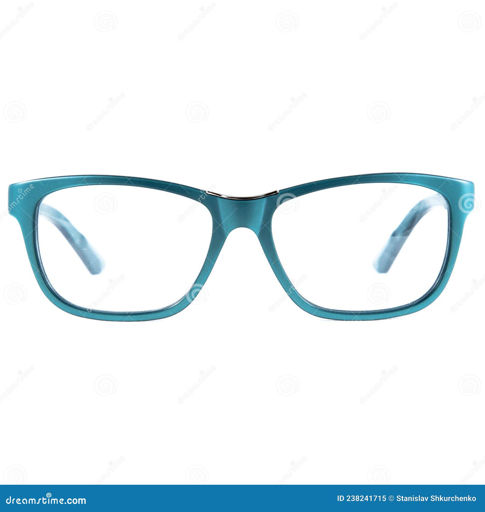 Eyeglasses in blue frames. stock image. Image of wear 238241715