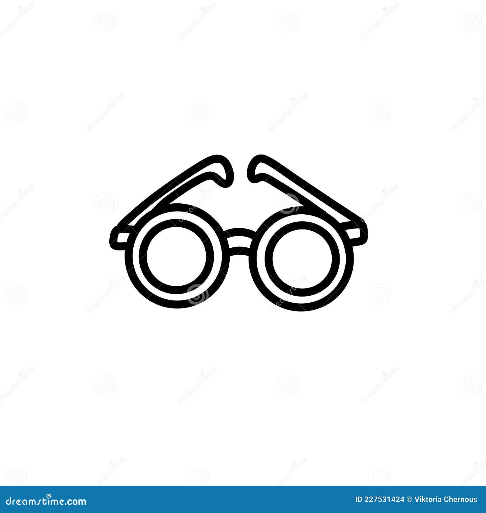 Eyeglasses Doodle Element Hand Drawn Glasses Simple Vector Sketch Illustration Isolated On A