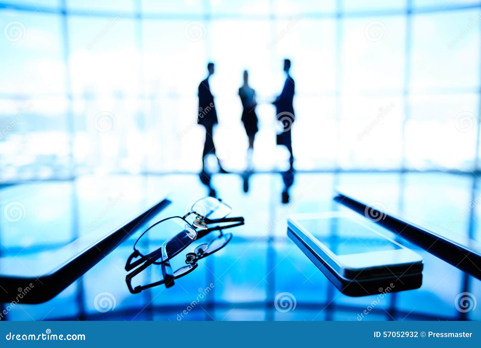 Eyeglasses and gadgets stock photo. Image of manager ...