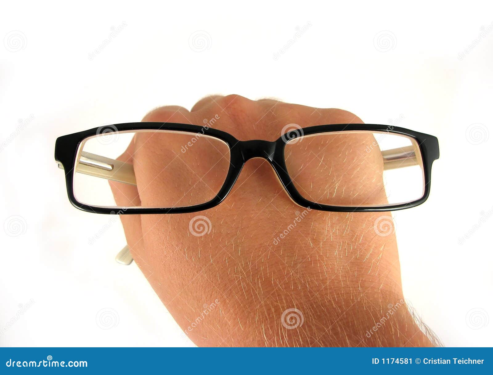Eyeglasses on hand stock image. Image of closeup, lens 1174581