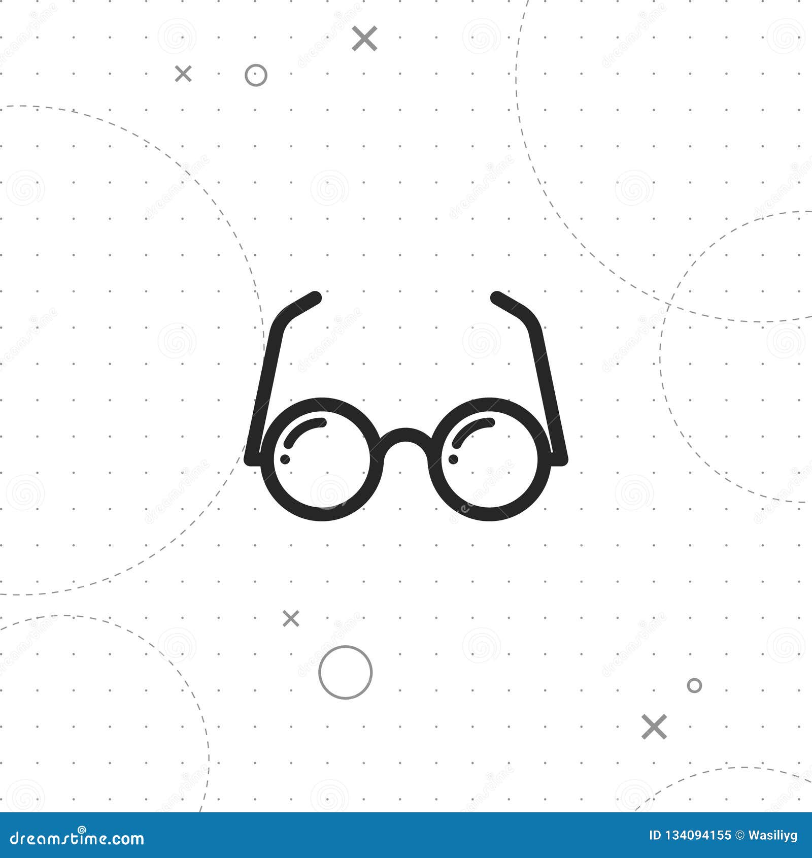 eyeglasses icon, optical icon
