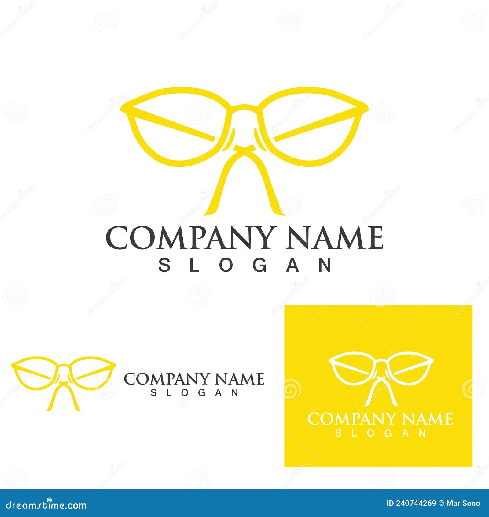 Eyeglasses Logo and Symbol Vector Image Stock Vector Illustration of