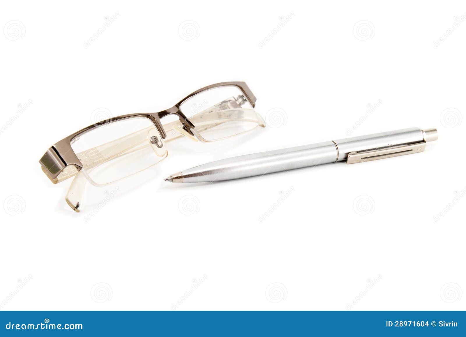 Eyeglasses and pen stock photo. Image of eyewear, accessory 28971604
