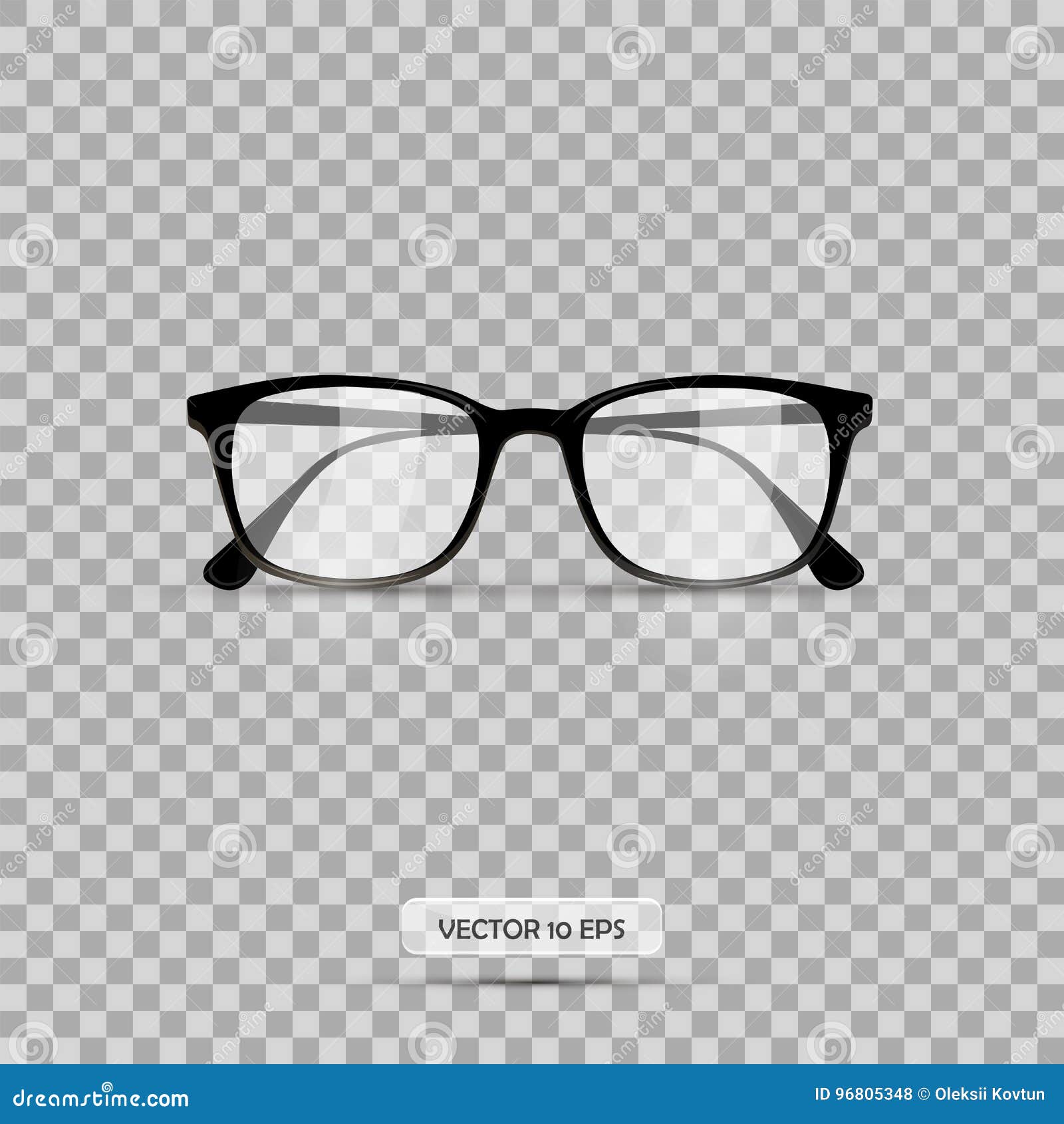 eyeglasses.  . geek glasses  on a white background. realistic icon eyeglasses.