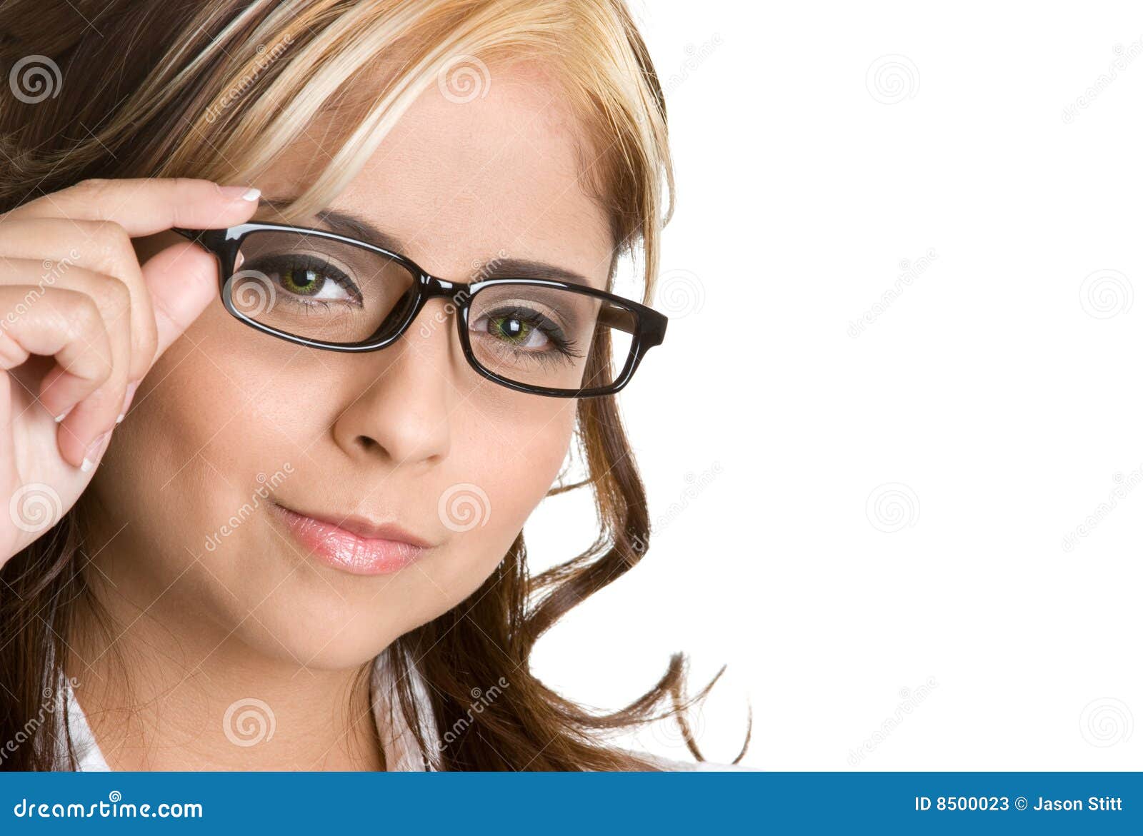 Eyeglasses Woman stock image. Image of girls, latino, girl 8500023