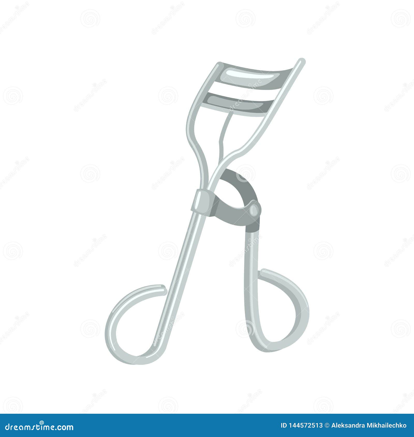 Eyelash Curler in Flat Style Isolated on White Stock Vector