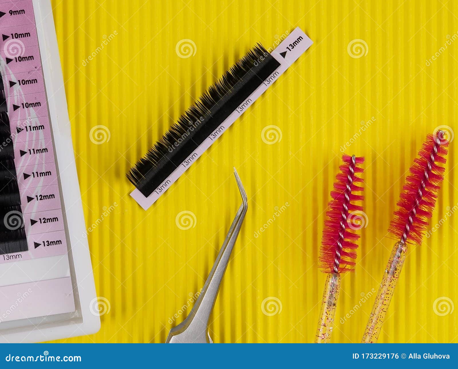Eyelash Extension Tools on White Background. Accessories for Eyelash