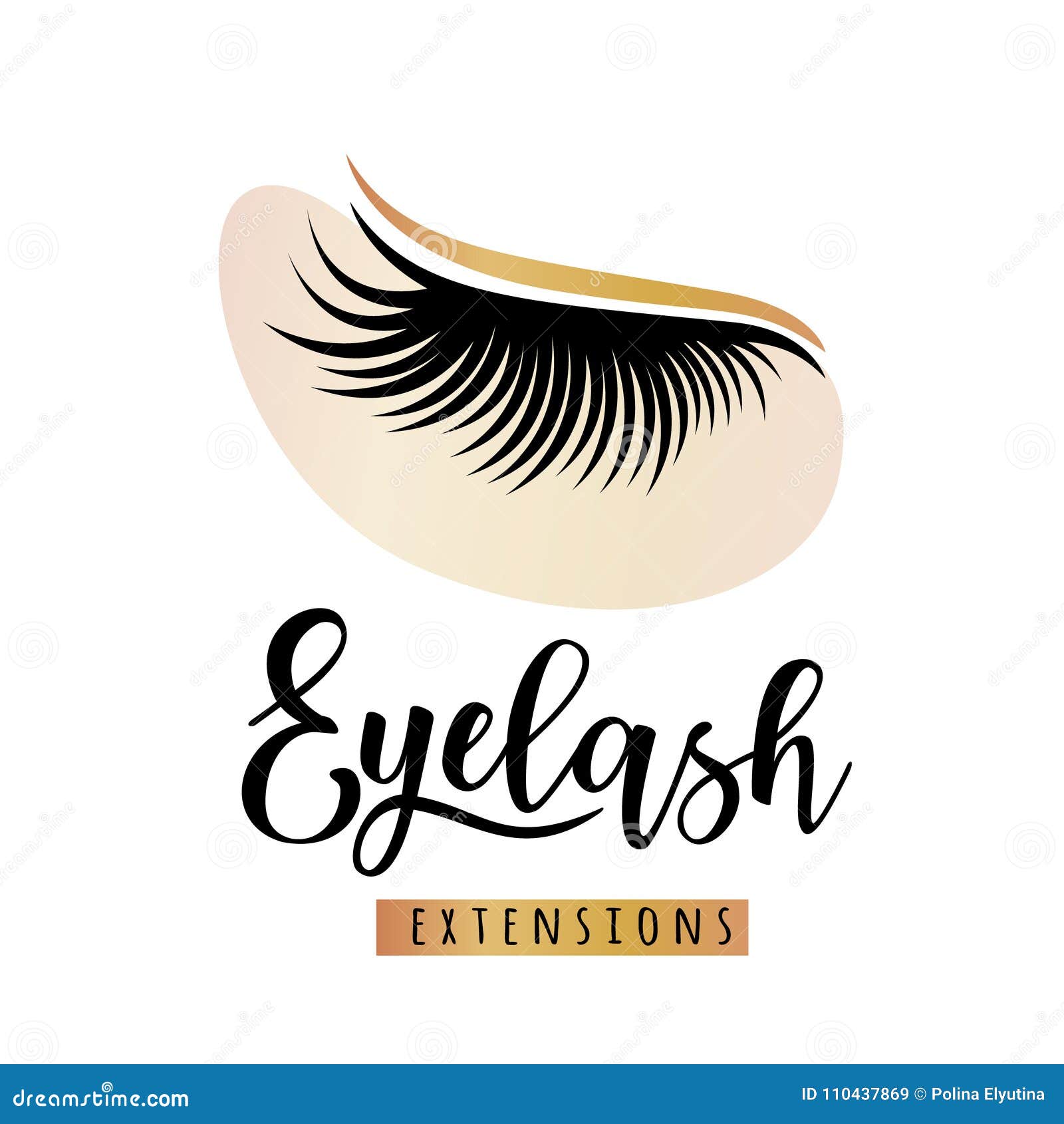 eyelash extensions logo with eye patch