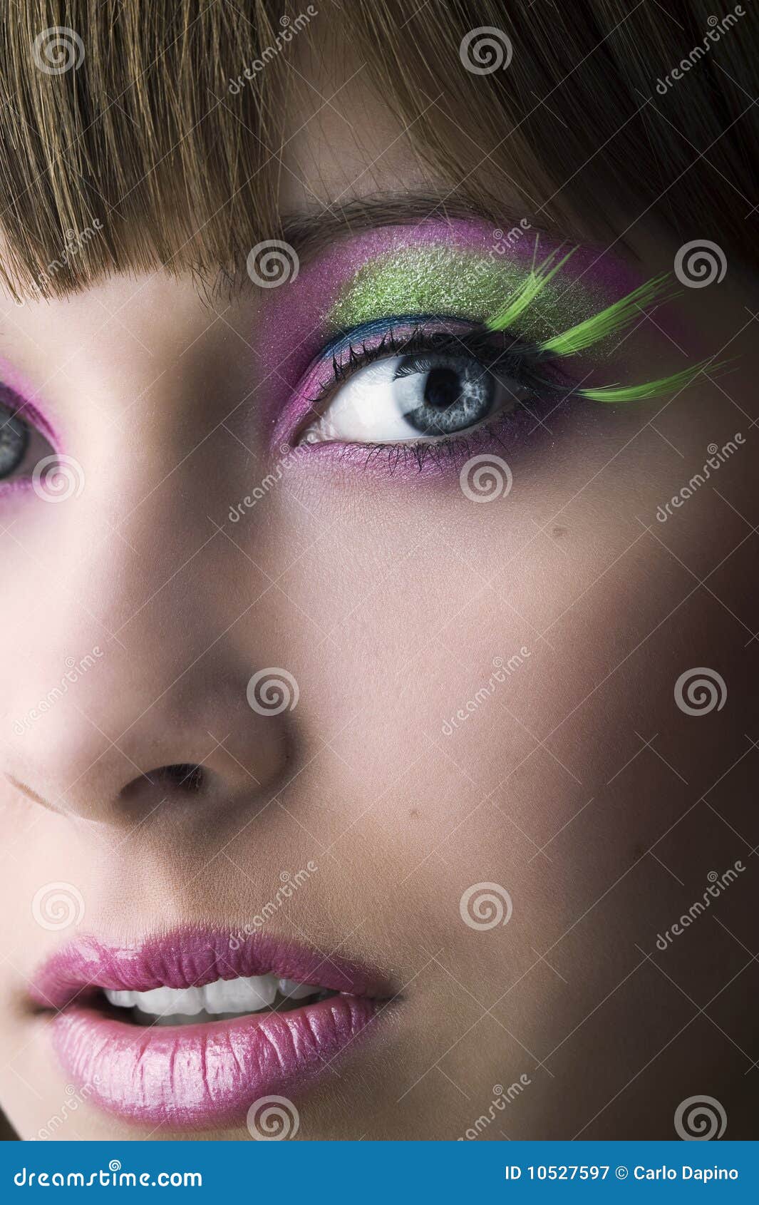 The eyelashes green stock image. Image of eyebrow, artistic 10527597